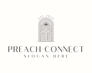 Religious Cross Parish logo design