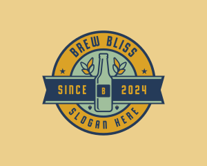 Pub Liquor Brewery logo design