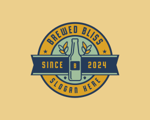 Pub Liquor Brewery logo design