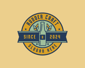 Pub Liquor Brewery logo design