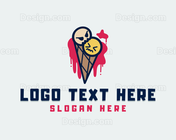 Scary Ice Cream Cone Logo