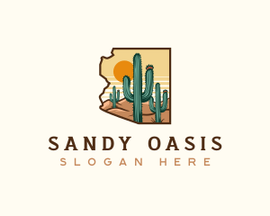 Arizona State Saguaro Cactus logo design