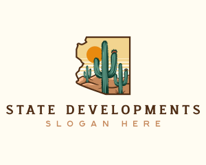 Arizona State Saguaro Cactus logo design