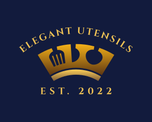 Royal Utensil Crown logo design