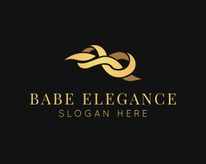 Elegant Infinity Ribbon logo design