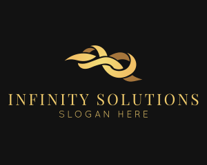 Elegant Infinity Ribbon logo design