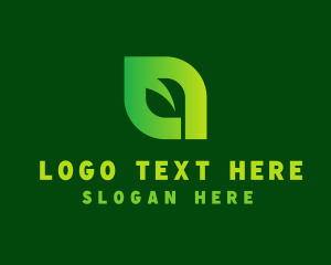 Nature Leaf Letter A logo