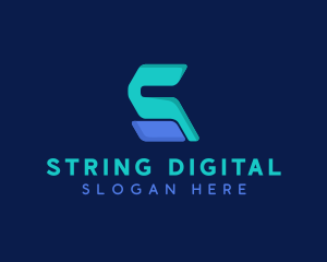 Digital Cyber Tech Letter S  logo design