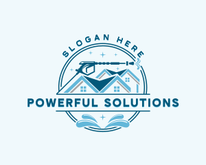 Pressure Washer Roof Cleaner logo design