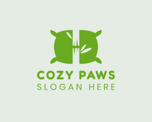 Green Bamboo Pillow logo design