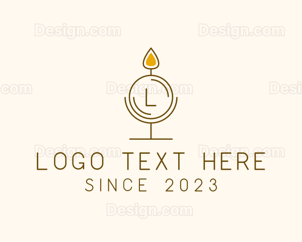 Candle Fire Home Decor Logo