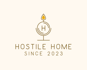 Candle Fire Home Decor logo design