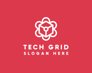 Tech Flower Enterprise logo design