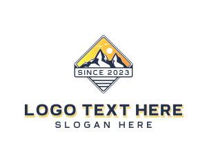 Trekking Travel Mountain Logo