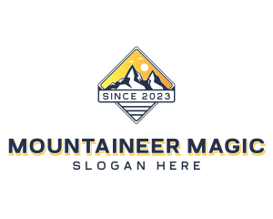 Trekking Travel Mountain logo design