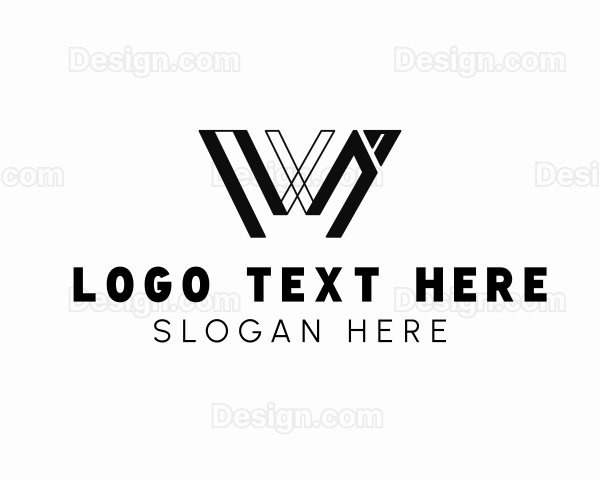 Geometric Business Letter W Logo