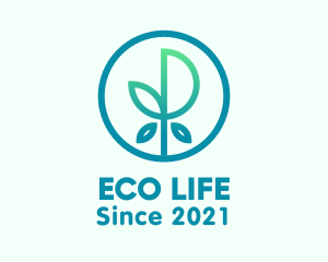 Eco Leaf Plant logo design