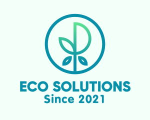 Eco Leaf Plant logo design