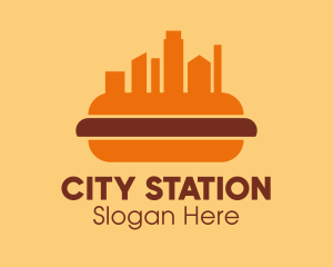 Hot Dog Building City  logo design