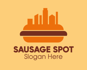 Hot Dog Building City  logo design