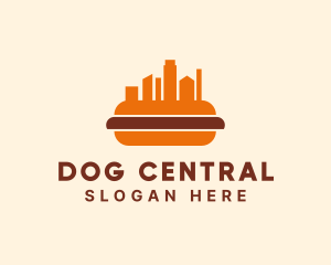 Hot Dog Building City  logo design