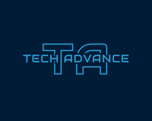 Neon Cyber Tech logo design