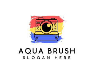 Artistic Polaroid Camera logo design