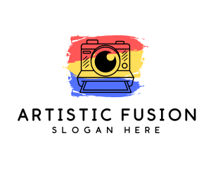 Artistic Polaroid Camera logo design