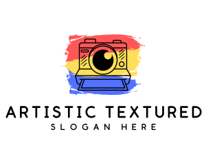 Artistic Polaroid Camera logo design