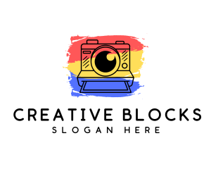 Artistic Polaroid Camera logo design