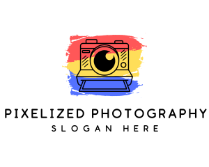 Artistic Polaroid Camera logo design