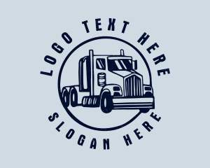 Blue Flatbed Truck logo