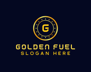 Golden Coin Currency logo design