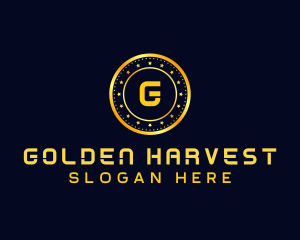 Golden Coin Currency logo design