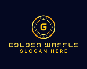 Golden Coin Currency logo design