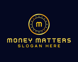 Golden Coin Currency logo design