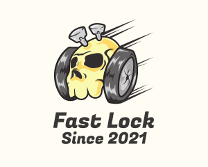 Fast Skull Wheels  logo design