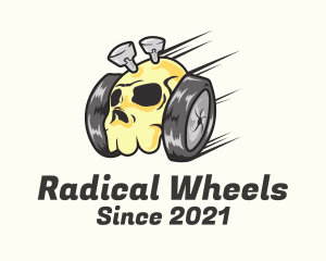 Fast Skull Wheels  logo design