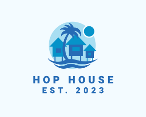 Beach Vacation House logo design