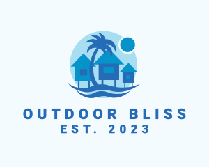 Beach Vacation House logo design