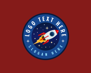 Rocket Spaceship Galaxy logo