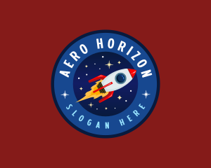 Rocket Spaceship Galaxy logo