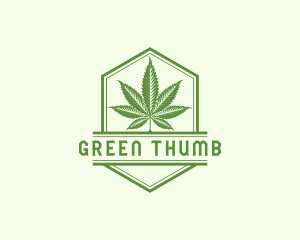 Weed Cannabis Leaf logo design