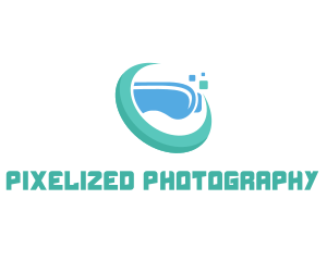 Pixel VR Headset logo design