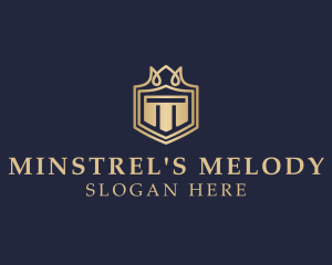 Crown Shield Letter M logo design