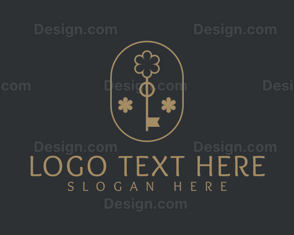Luxury Floral Key Logo