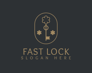 Luxury Floral Key logo design