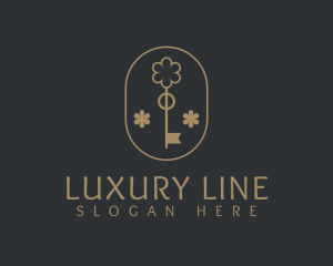 Luxury Floral Key logo design