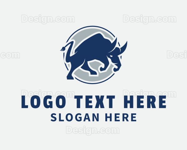 Angry Bull Emblem Logo