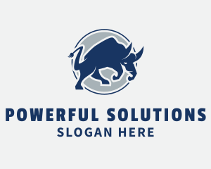 Angry Bull Emblem logo design